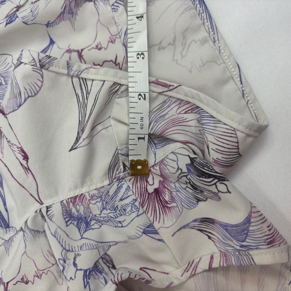 CALIA Infinity Run Mid Rise Floral White Purple Running Shorts Womens XL - Picture 5 of 7